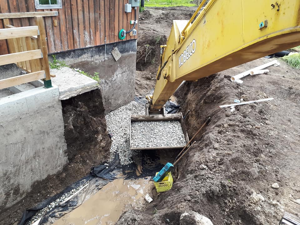 Site preparation in progress by Kamloops Excavating team